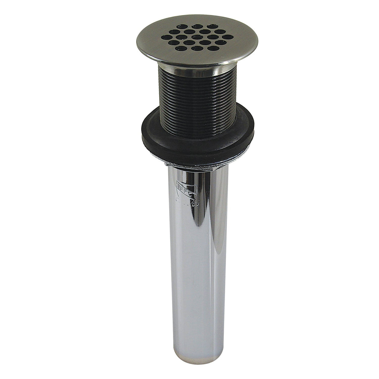 Modern KB400VN Brass Grid Bathroom Sink Drain without Overflow, 17 Gauge, Black Stainless