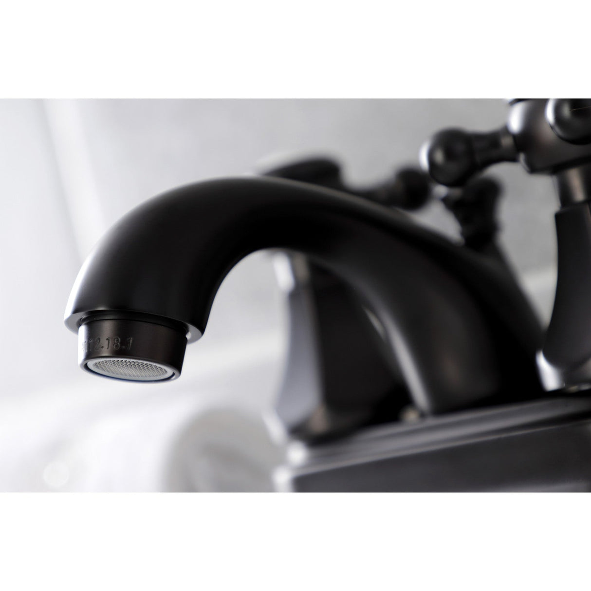 Metropolitan KB4605BX Two-Handle 3-Hole Deck Mount 4" Centerset Bathroom Faucet with Plastic Pop-Up, Oil Rubbed Bronze