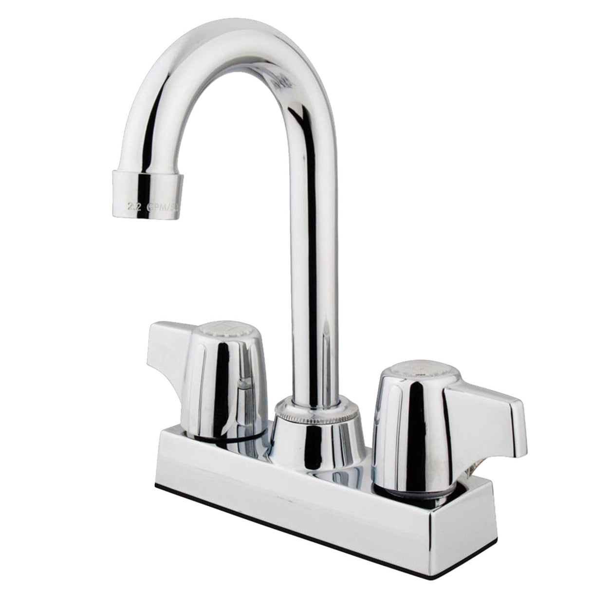 Vista KB460 Two-Handle 2-Hole Deck Mount Bar Faucet, Polished Chrome