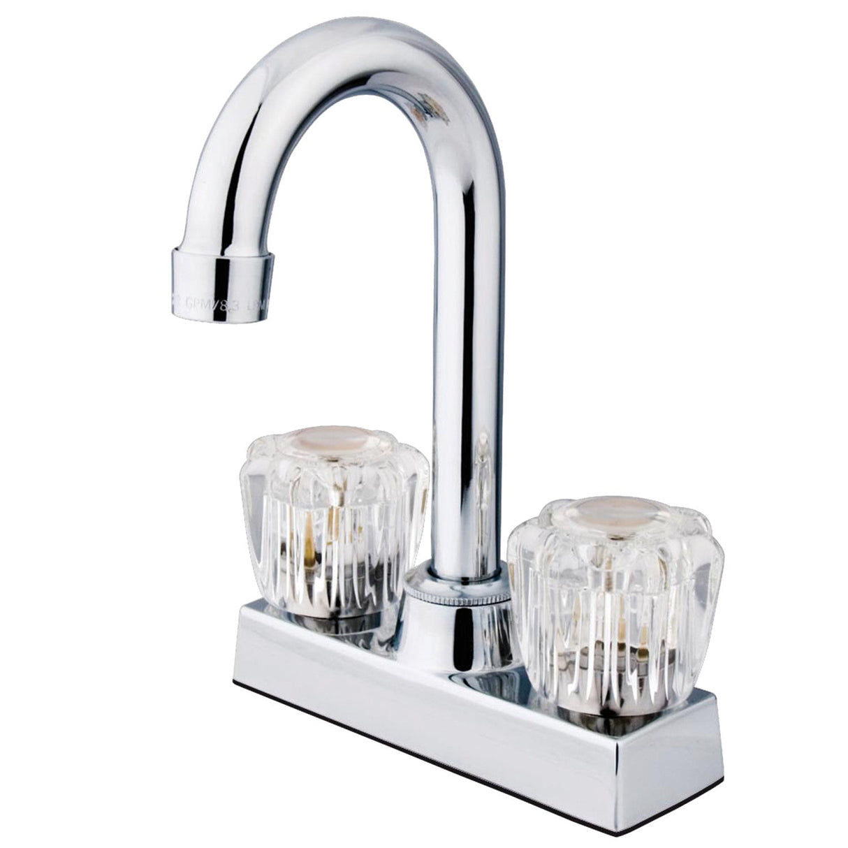 Americana KB461 Two-Handle 2-Hole Deck Mount Bar Faucet, Polished Chrome