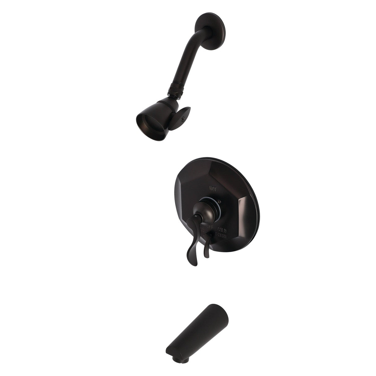 KB46350DFL Single-Handle 3-Hole Wall Mount Tub and Shower Faucet, Oil Rubbed Bronze