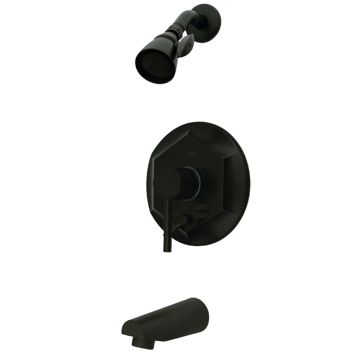 Concord KB46350DL Single-Handle 3-Hole Wall Mount Tub and Shower Faucet, Oil Rubbed Bronze