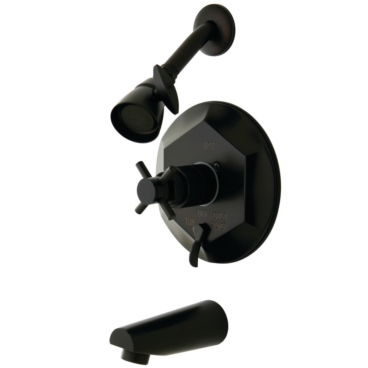Concord KB46350DX Single-Handle 3-Hole Wall Mount Tub and Shower Faucet, Oil Rubbed Bronze