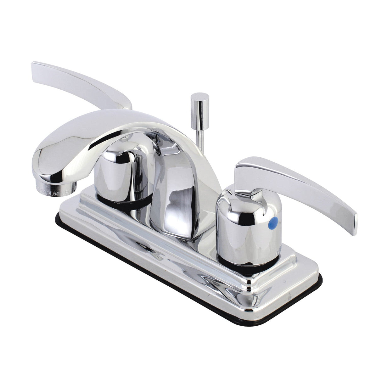 Centurion KB4641EFL Two-Handle 3-Hole Deck Mount 4" Centerset Bathroom Faucet with Plastic Pop-Up, Polished Chrome