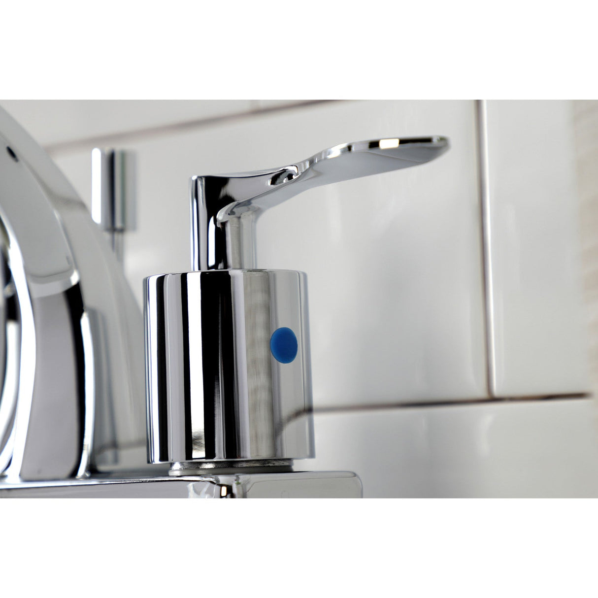 Serena KB4641SVL Two-Handle 3-Hole Deck Mount 4" Centerset Bathroom Faucet with Retail Pop-Up, Polished Chrome