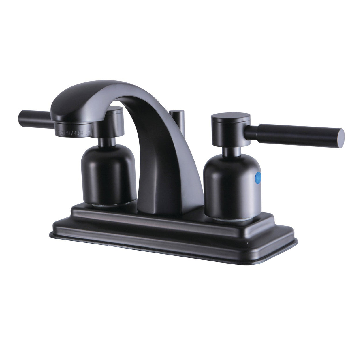 Concord KB4645DL Two-Handle 3-Hole Deck Mount 4" Centerset Bathroom Faucet with Plastic Pop-Up, Oil Rubbed Bronze
