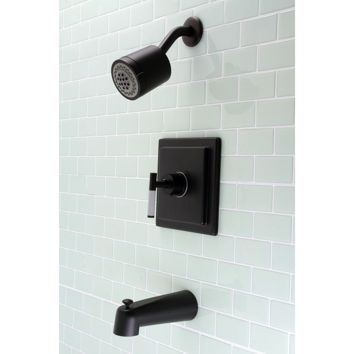 Kaiser KB4650CKL Single-Handle 3-Hole Wall Mount Tub and Shower Faucet, Matte Black