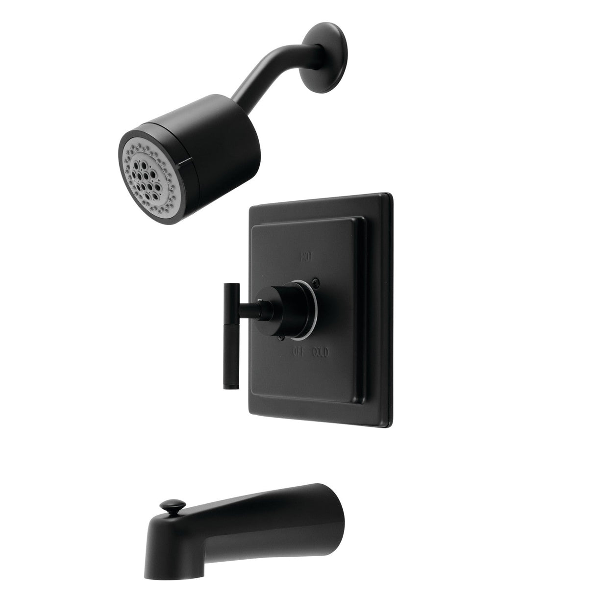 Kaiser KB4650CKL Single-Handle 3-Hole Wall Mount Tub and Shower Faucet, Matte Black