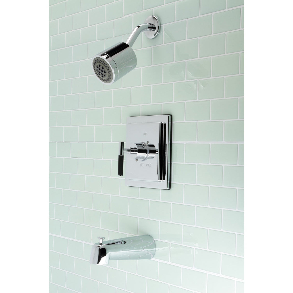 Kaiser KB4651CKL Single-Handle 3-Hole Wall Mount Tub and Shower Faucet, Polished Chrome