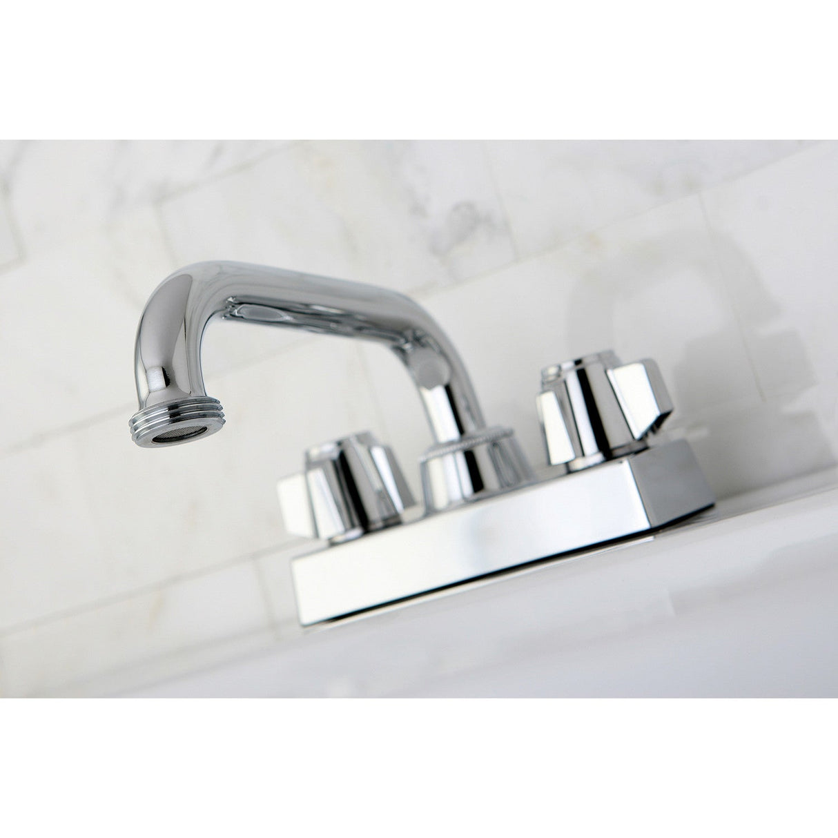 KB471 Two-Handle 2-Hole Deck Mount Laundry Faucet, Polished Chrome