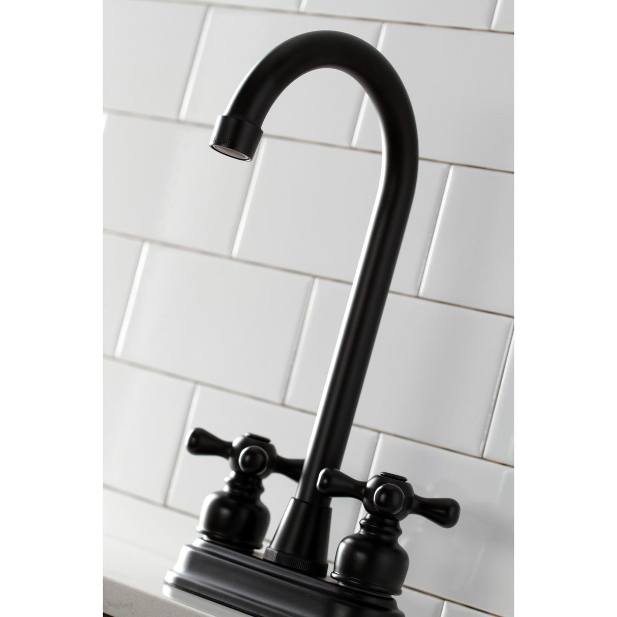 Victorian KB490AX Two-Handle 2-Hole Deck Mount Bar Faucet, Matte Black