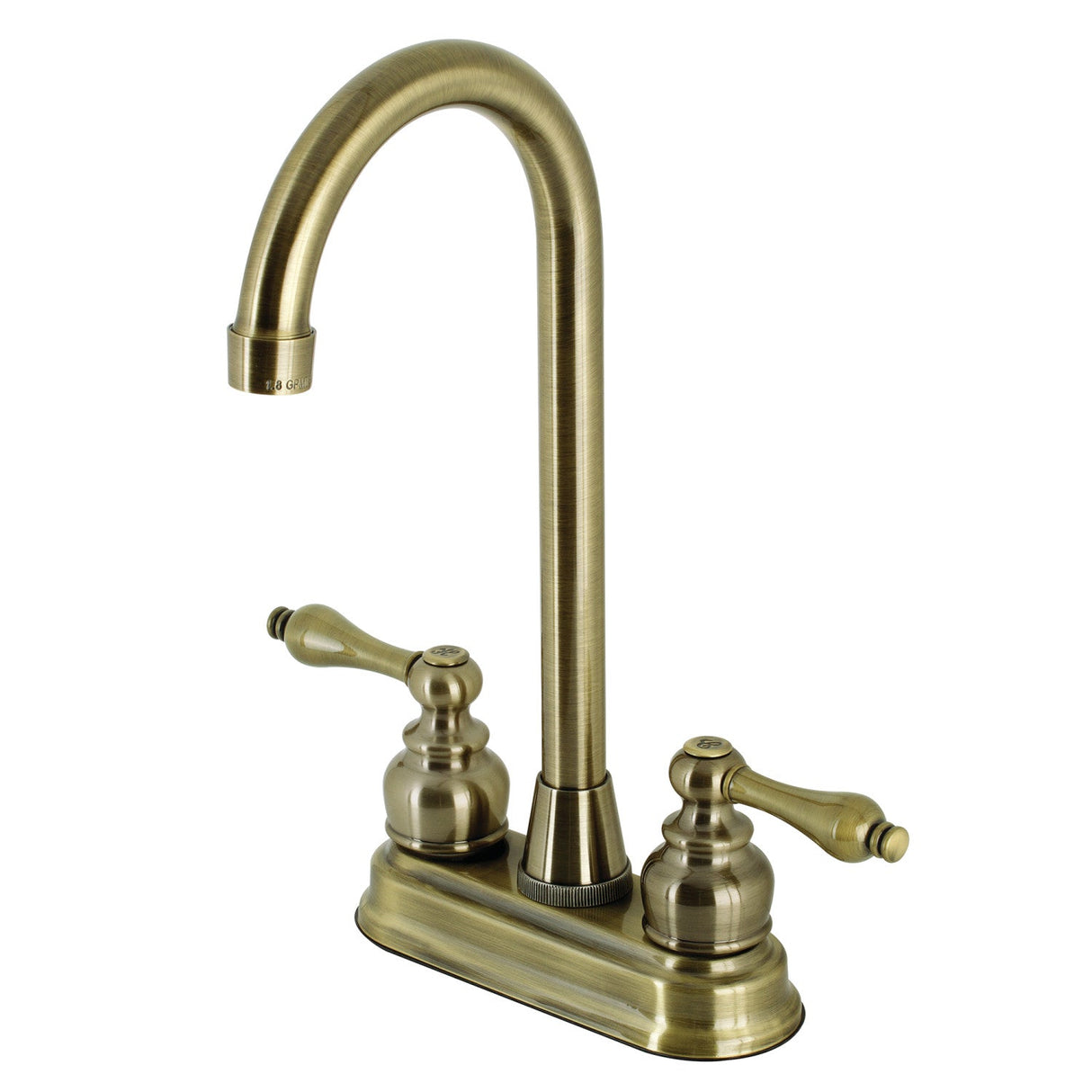 Victorian KB493AL Two-Handle 2-Hole Deck Mount Bar Faucet, Antique Brass