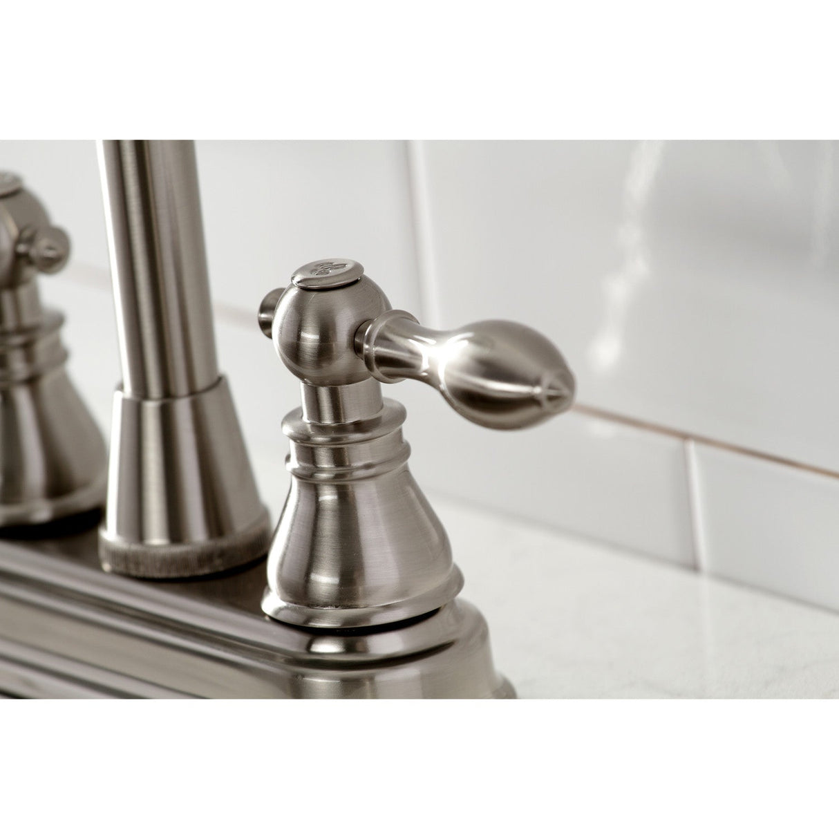 American Classic KB498ACL Two-Handle 2-Hole Deck Mount Bar Faucet, Brushed Nickel
