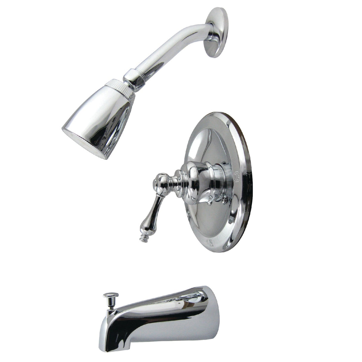 KB531AL Single-Handle 3-Hole Wall Mount Tub and Shower Faucet, Polished Chrome
