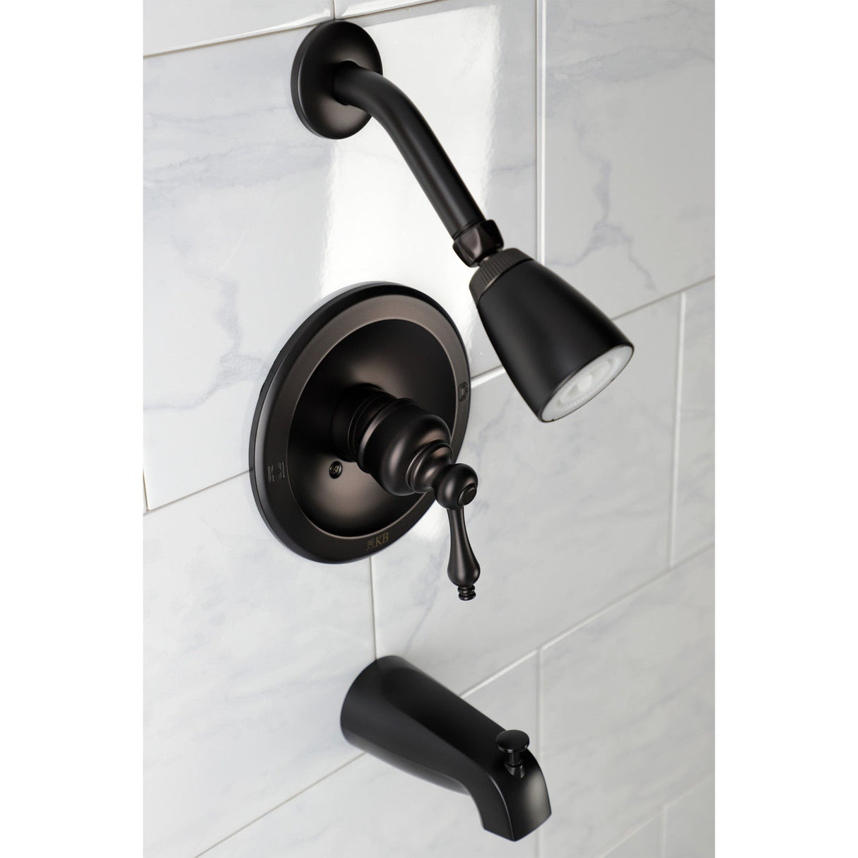 KB535AL Single-Handle 3-Hole Wall Mount Tub and Shower Faucet, Oil Rubbed Bronze