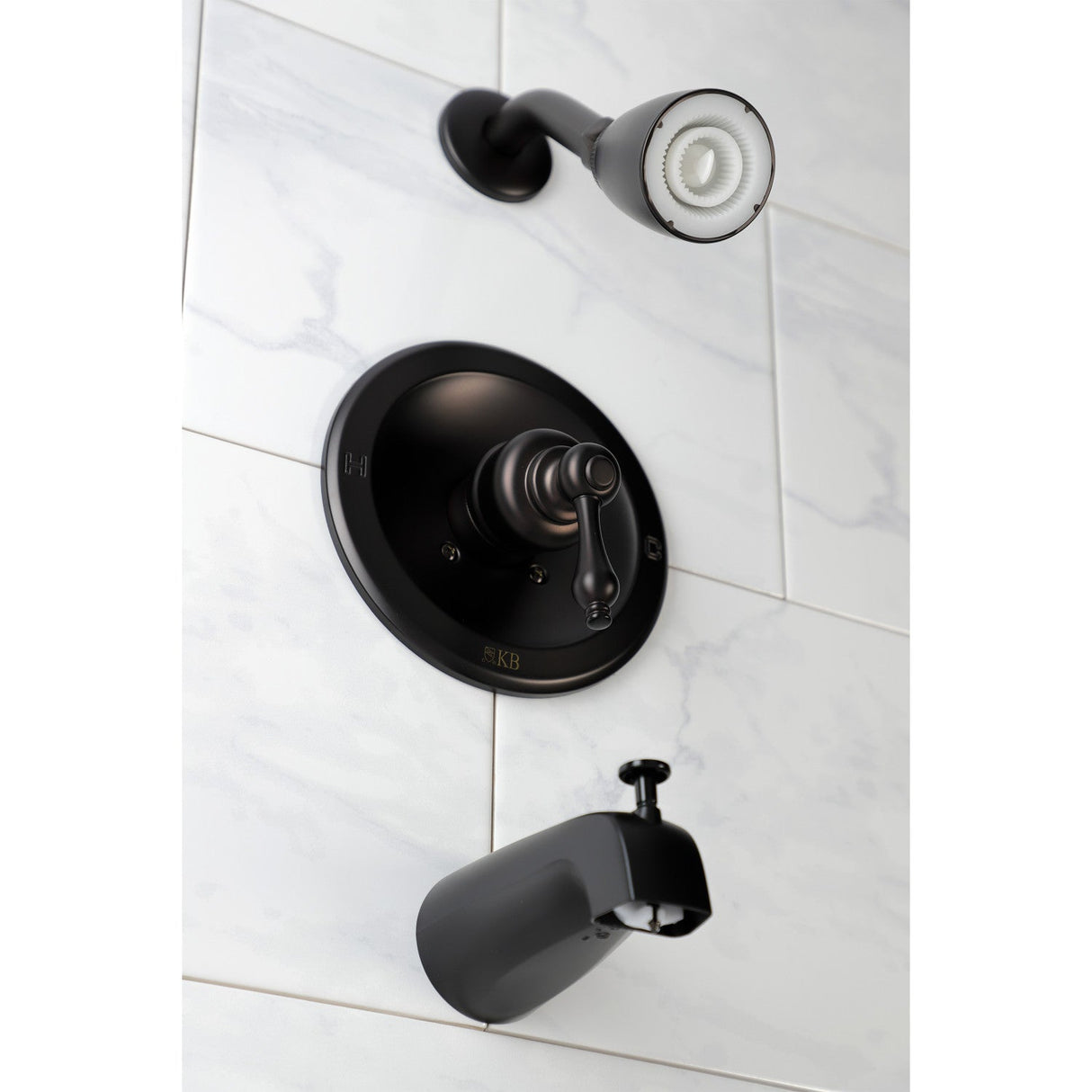 KB535AL Single-Handle 3-Hole Wall Mount Tub and Shower Faucet, Oil Rubbed Bronze