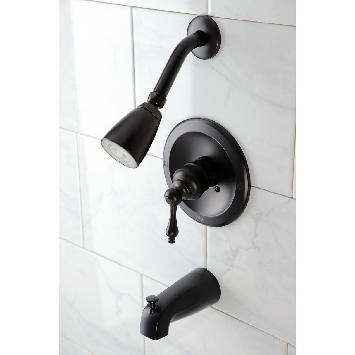 KB535AL Single-Handle 3-Hole Wall Mount Tub and Shower Faucet, Oil Rubbed Bronze