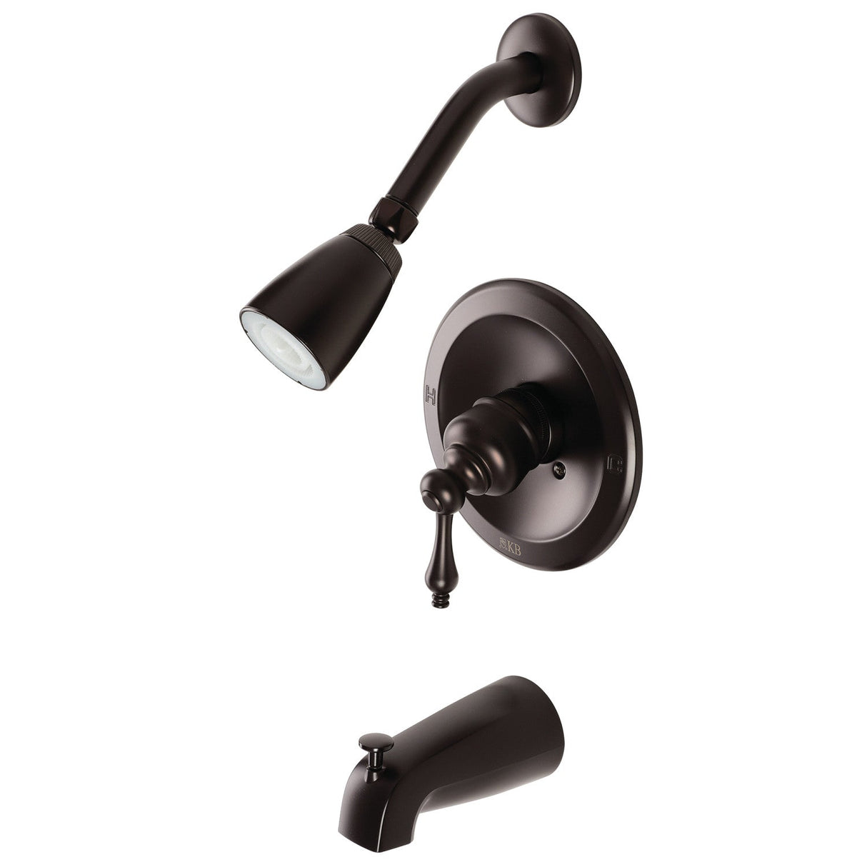KB535AL Single-Handle 3-Hole Wall Mount Tub and Shower Faucet, Oil Rubbed Bronze