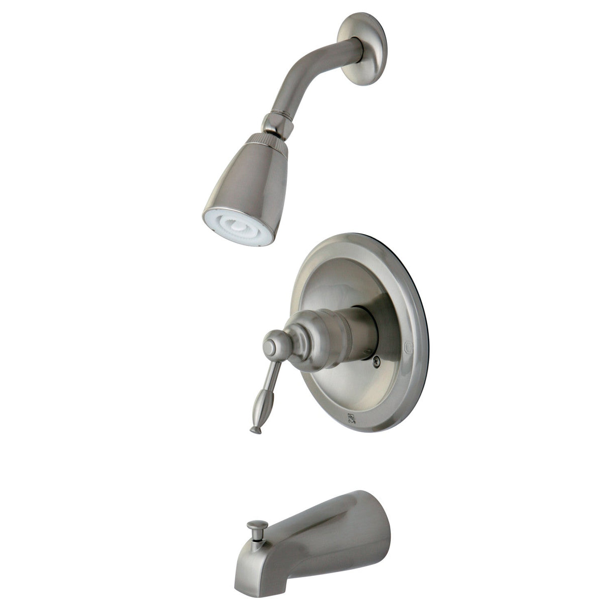 Knight KB538KL Single-Handle 3-Hole Wall Mount Tub and Shower Faucet, Brushed Nickel