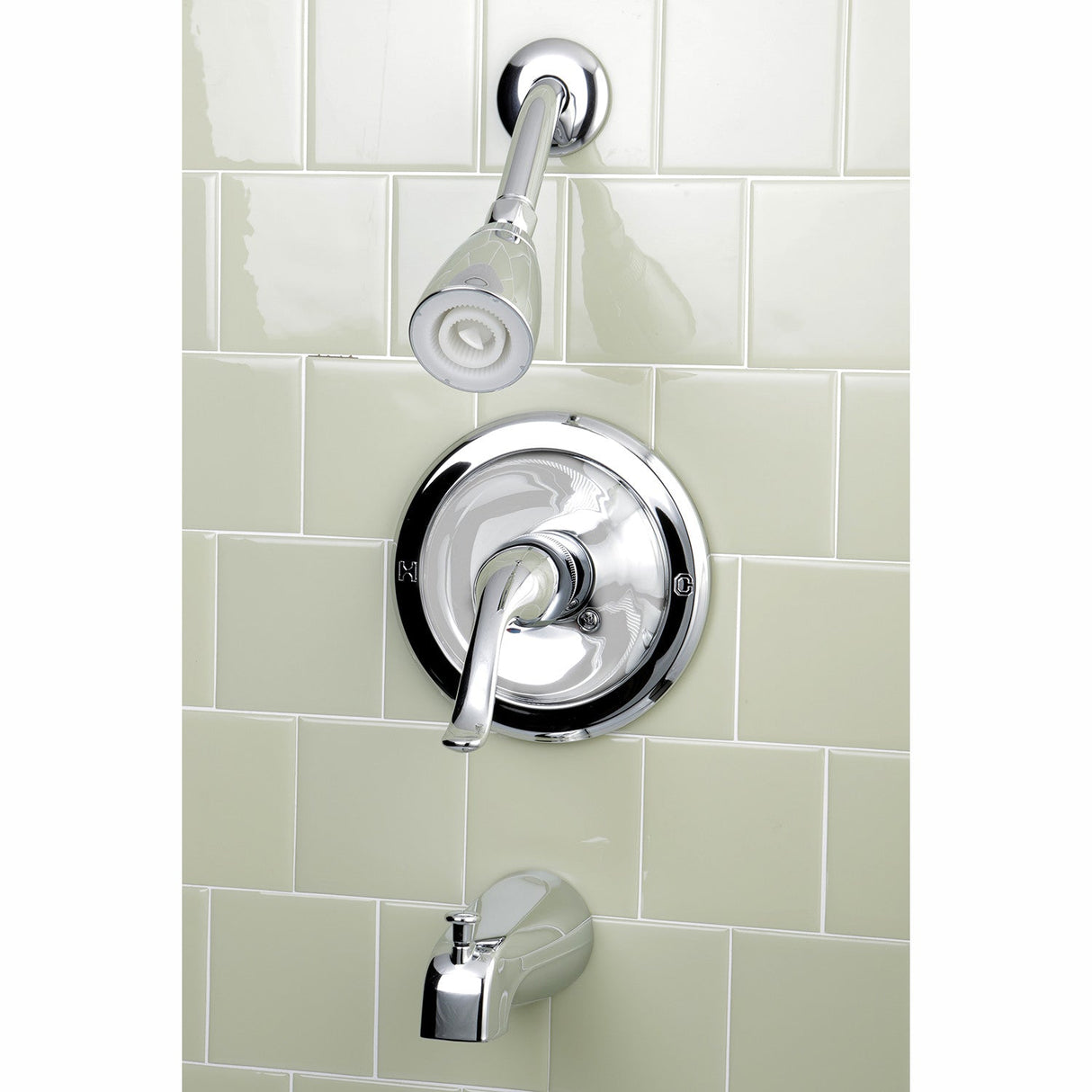Yosemite KB5531YL Single-Handle 3-Hole Wall Mount Tub and Shower Faucet, Polished Chrome
