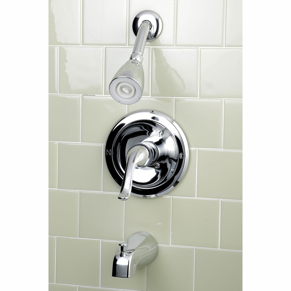 Yosemite KB5531YL Single-Handle 3-Hole Wall Mount Tub and Shower Faucet, Polished Chrome