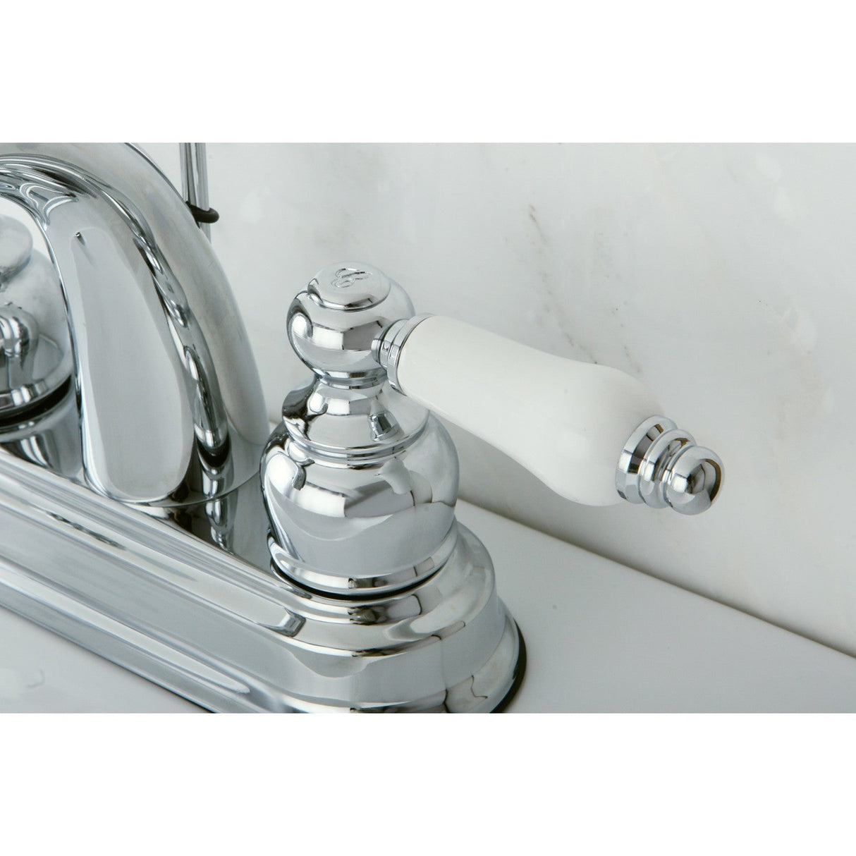 Restoration KB5611PL Two-Handle 3-Hole Deck Mount 4" Centerset Bathroom Faucet, Polished Chrome