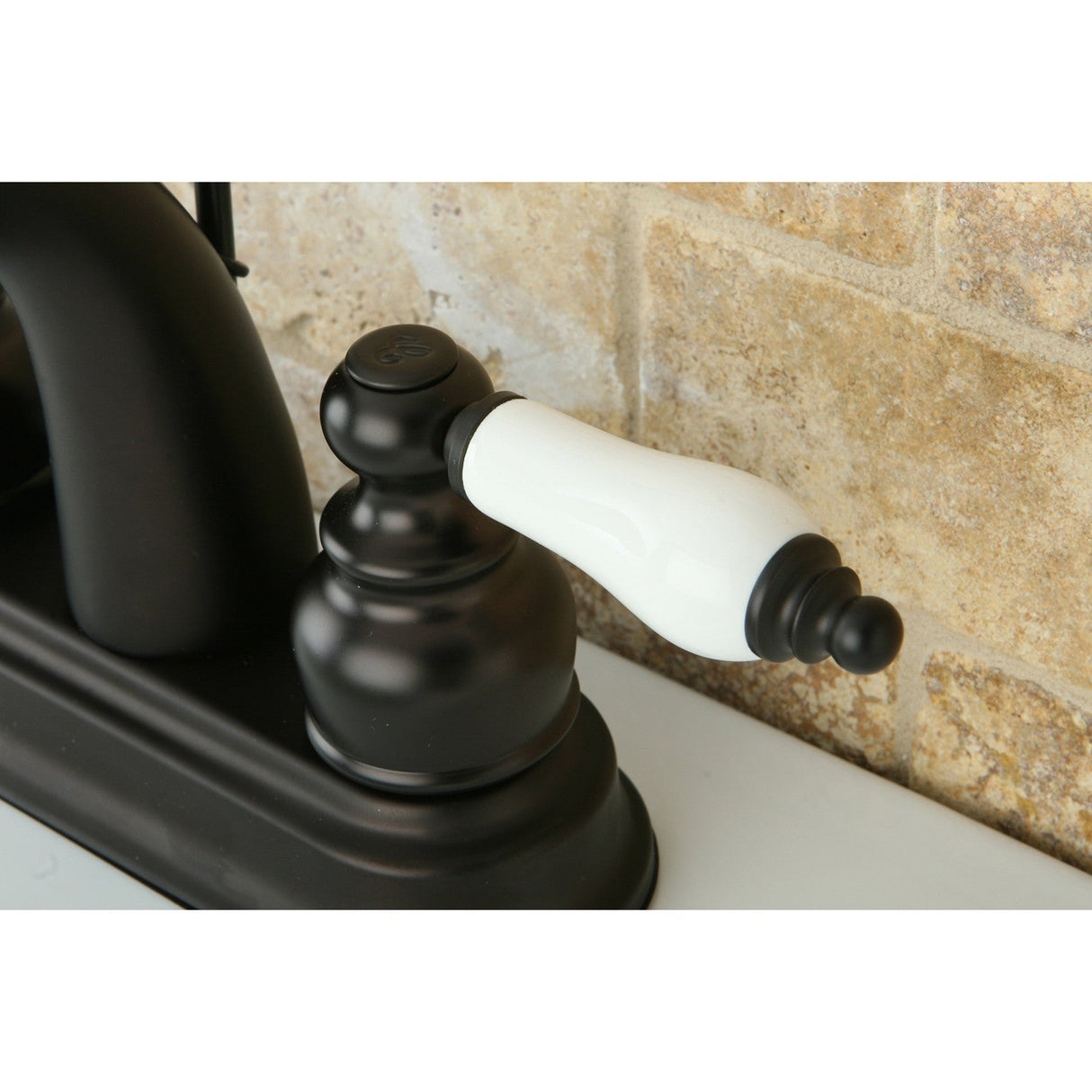 Restoration KB5615PL Two-Handle 3-Hole Deck Mount 4" Centerset Bathroom Faucet, Oil Rubbed Bronze
