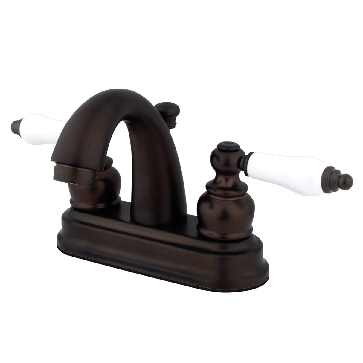 Restoration KB5615PL Two-Handle 3-Hole Deck Mount 4" Centerset Bathroom Faucet, Oil Rubbed Bronze