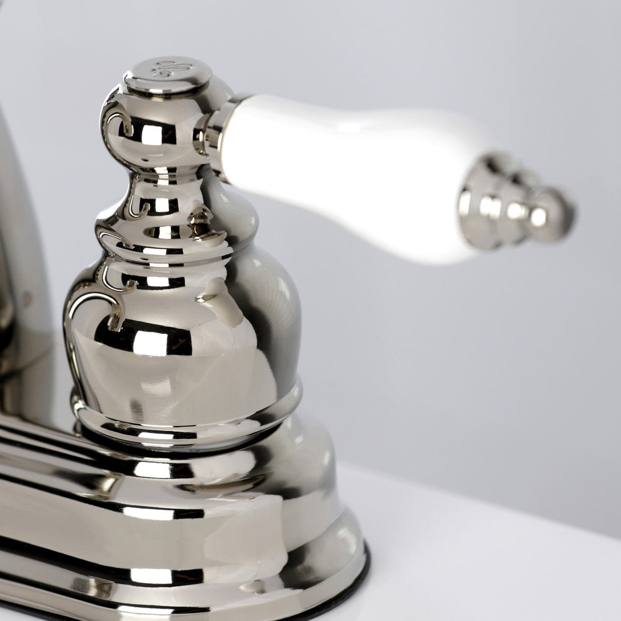 Restoration KB5616PL Two-Handle 3-Hole Deck Mount 4" Centerset Bathroom Faucet, Polished Nickel