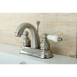 Restoration KB5618PL Two-Handle 3-Hole Deck Mount 4" Centerset Bathroom Faucet, Brushed Nickel
