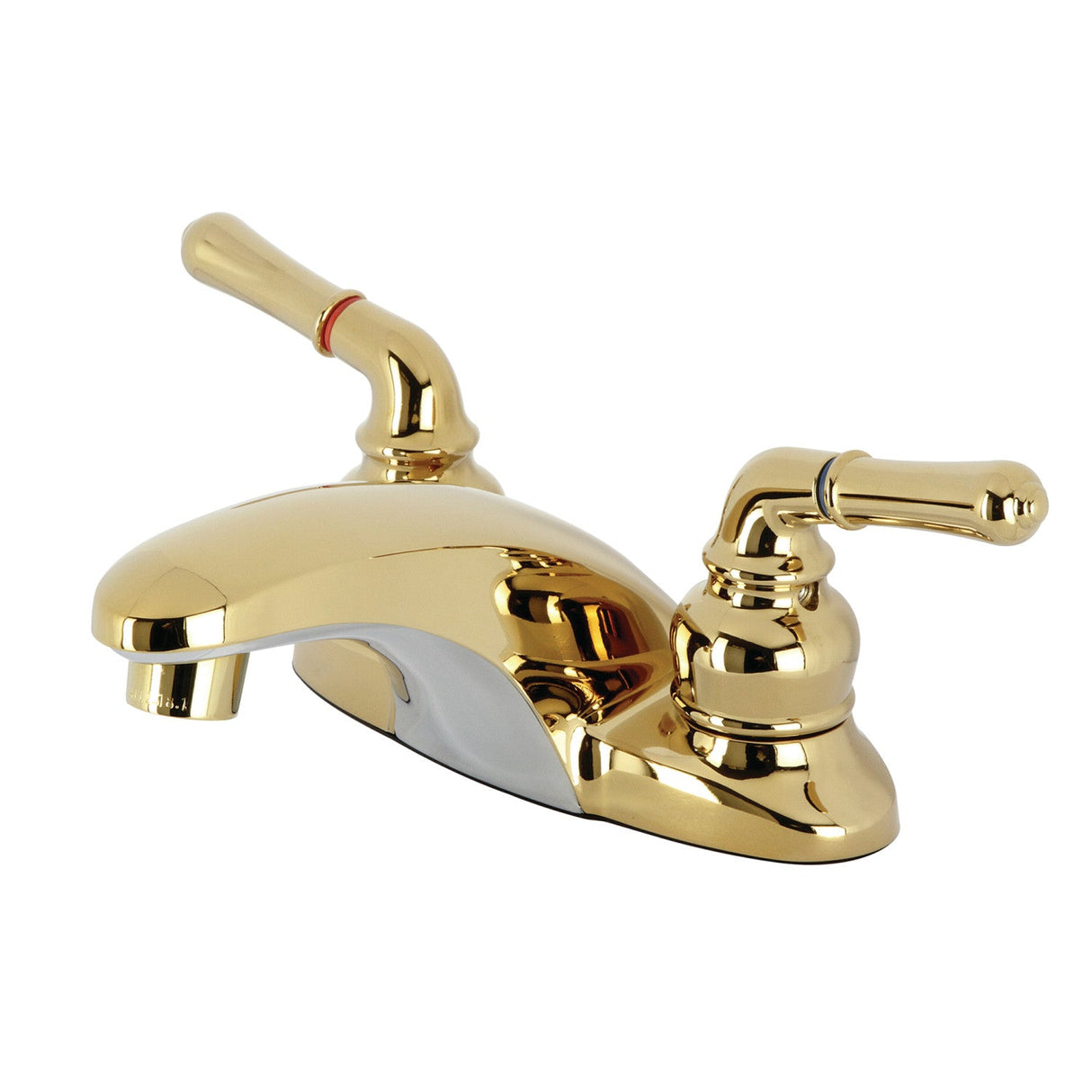 Magellan KB622LP Two-Handle 3-Hole Deck Mount 4" Centerset Bathroom Faucet, Polished Brass