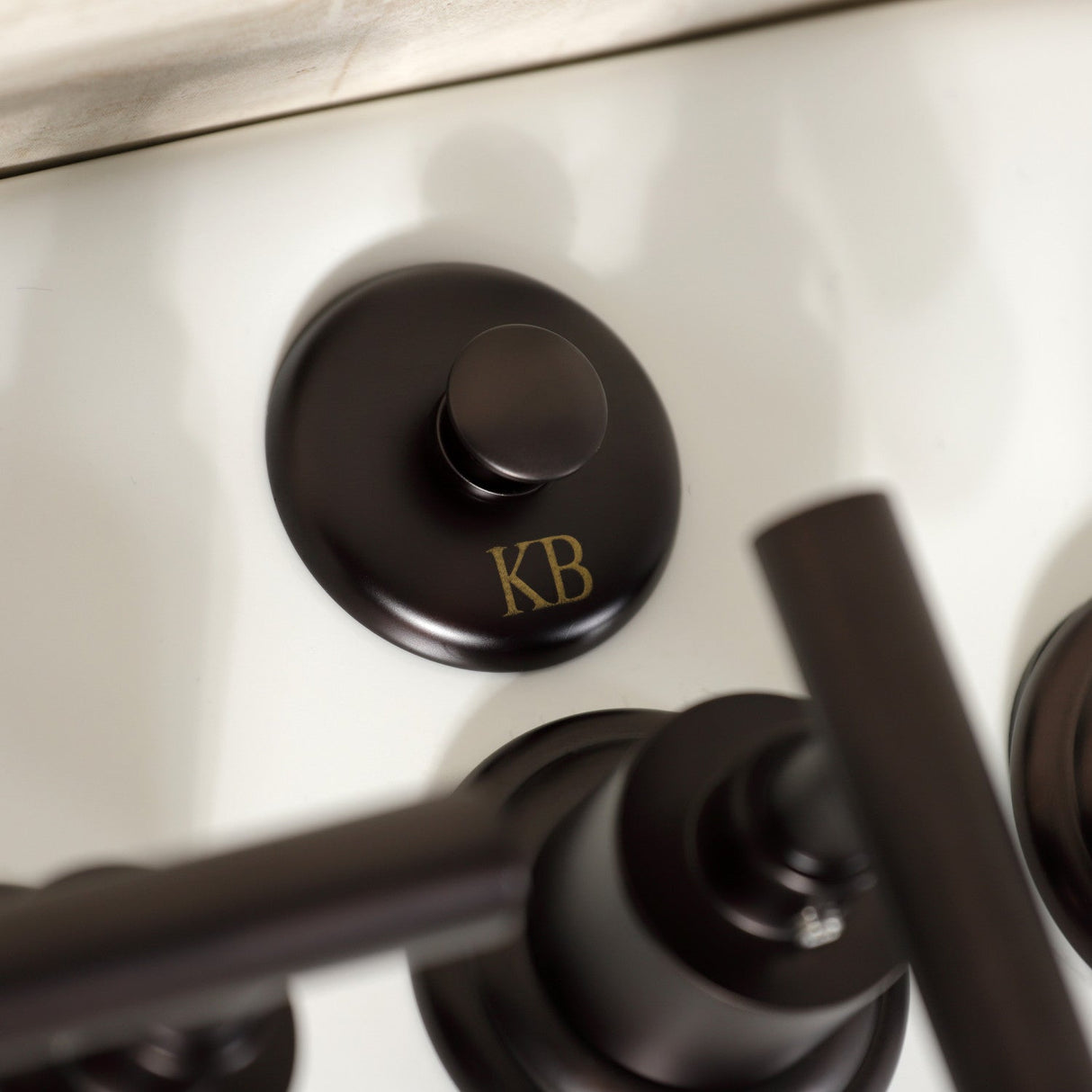 Manhattan KB6325CML Three-Handle Vertical Spray Bidet Faucet with Brass Pop-Up, Oil Rubbed Bronze