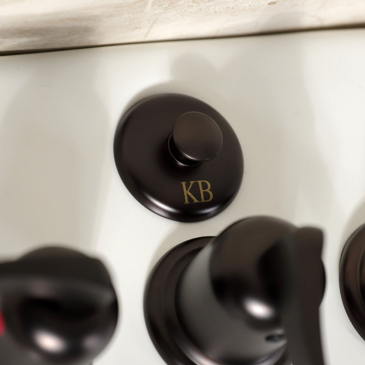 Centurion KB6325EFL Three-Handle Vertical Spray Bidet Faucet with Brass Pop-Up, Oil Rubbed Bronze