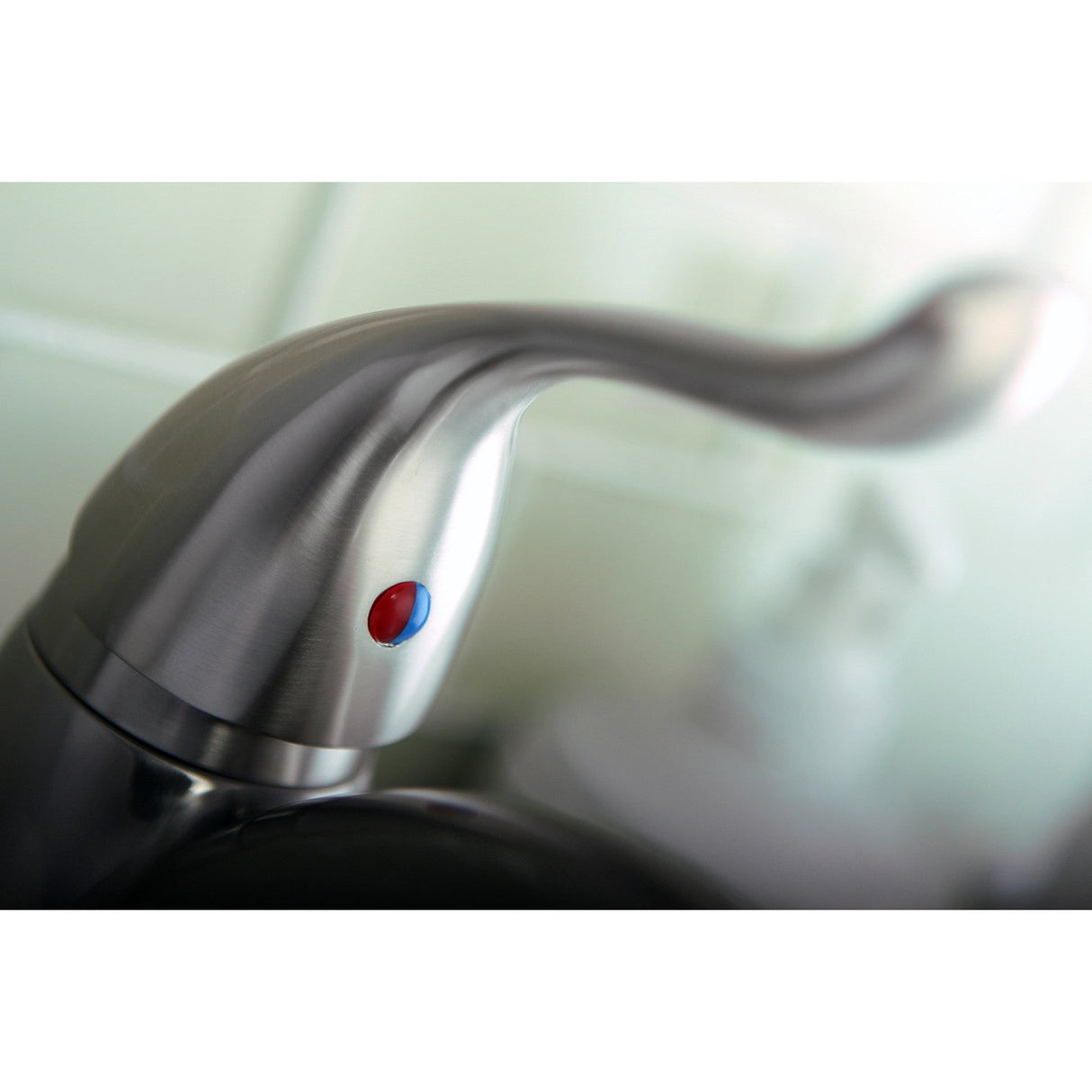 Yosemite KB6408YL Single-Handle 1-Hole Deck Mount Bathroom Faucet with Plastic Pop-Up, Brushed Nickel