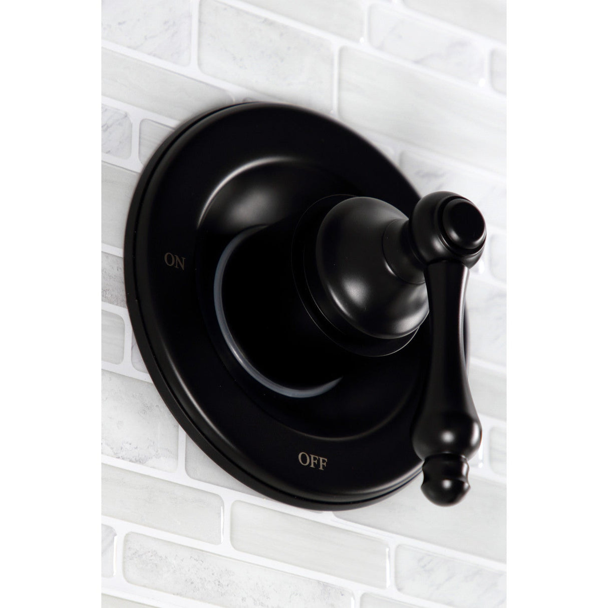 Vintage KB660AL Two-Handle 4-Hole Wall Mount Tub and Shower Faucet, Matte Black