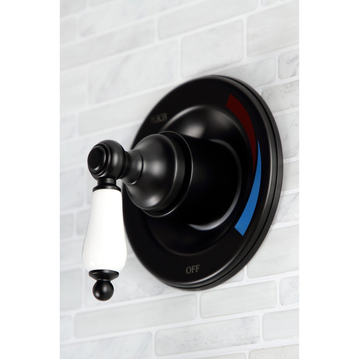 Vintage KB660PL Two-Handle 4-Hole Wall Mount Tub and Shower Faucet, Matte Black