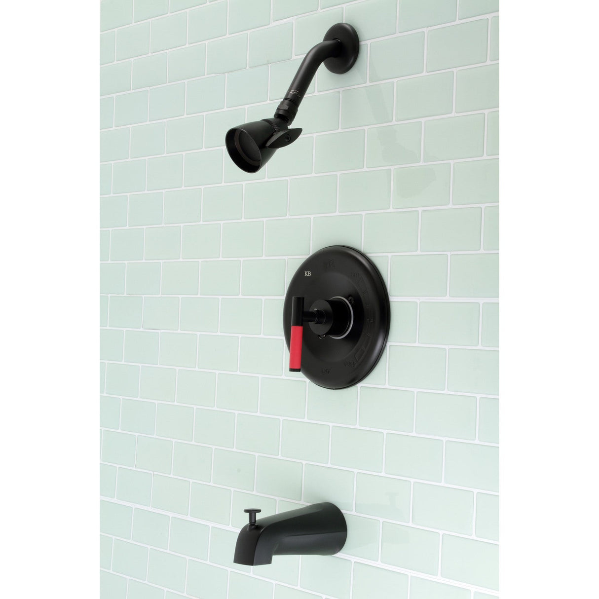 Kaiser KB6630CKL Single-Handle Wall Mount Tub and Shower Faucet, Matte Black