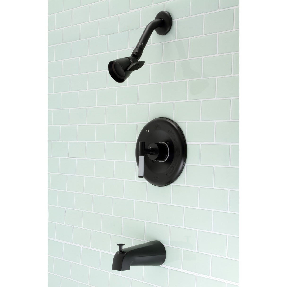 Kaiser KB6630CKL Single-Handle Wall Mount Tub and Shower Faucet, Matte Black