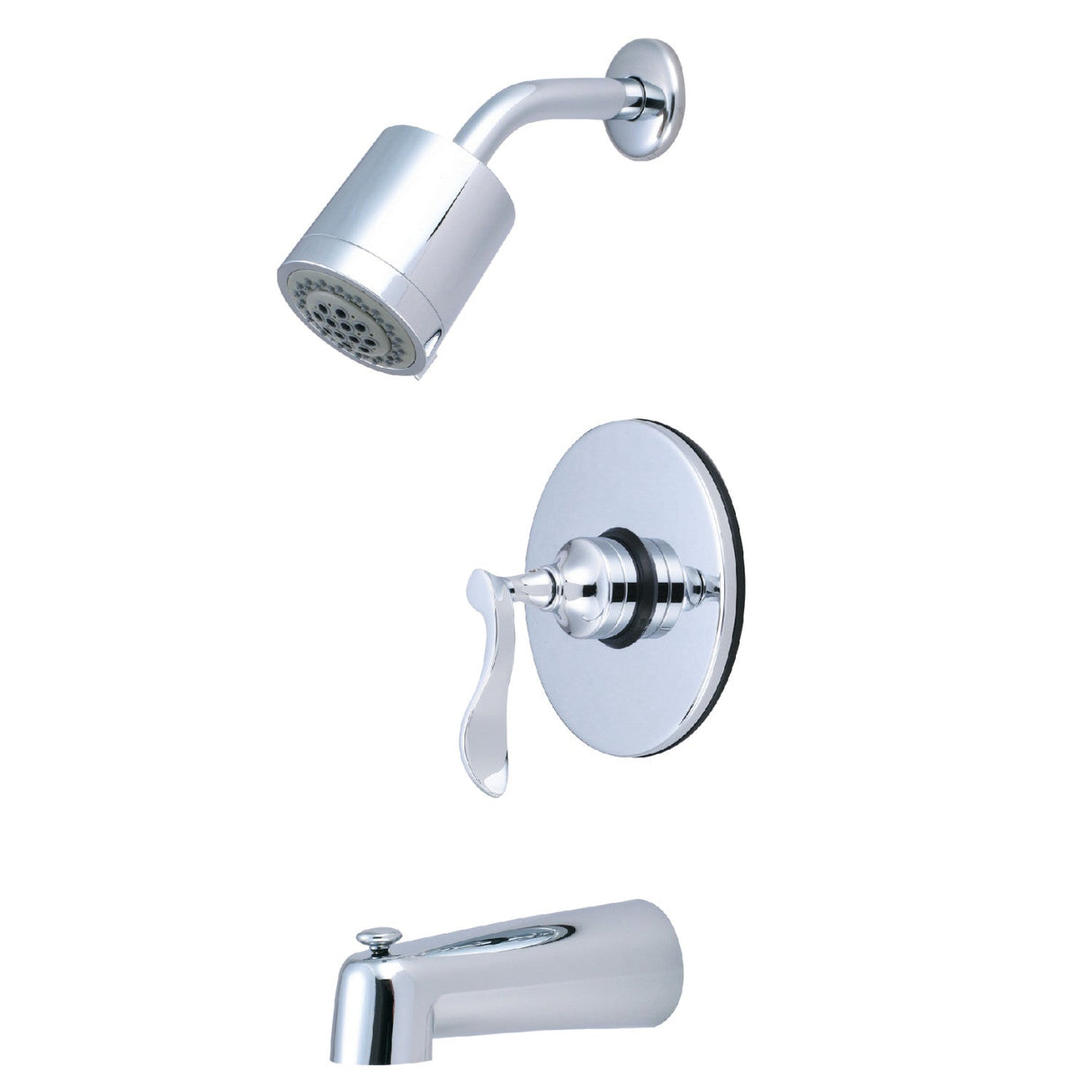 Century KB6691CFL Single-Handle 3-Hole Wall Mount Tub and Shower Faucet, Polished Chrome
