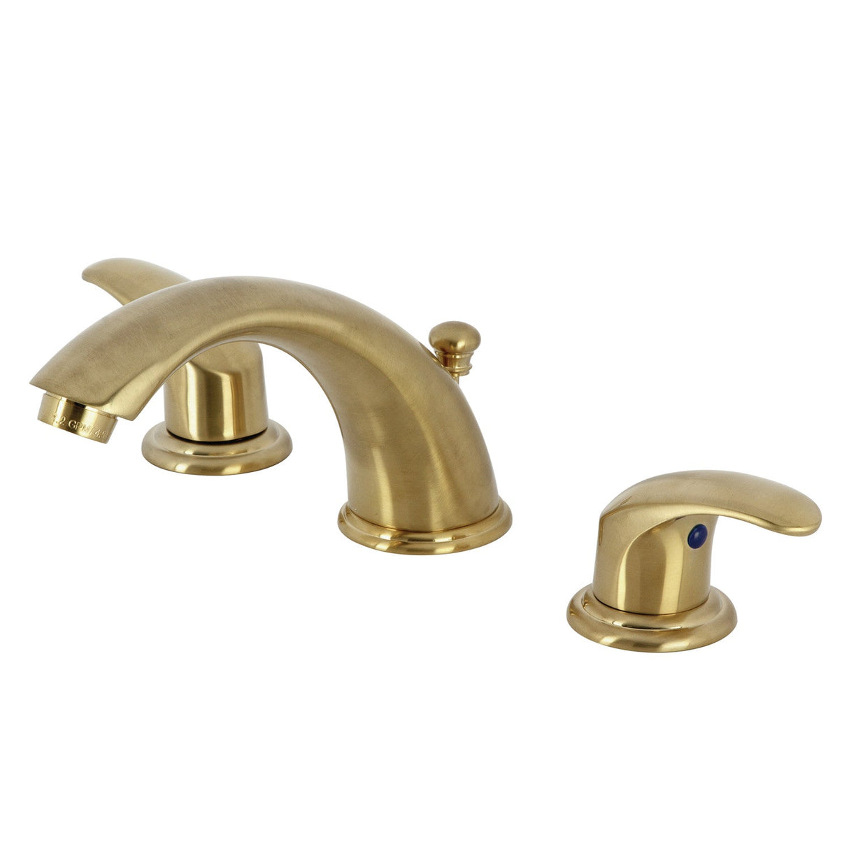 Legacy KB6967LL Two-Handle 3-Hole Deck Mount Widespread Bathroom Faucet with Plastic Pop-Up, Brushed Brass