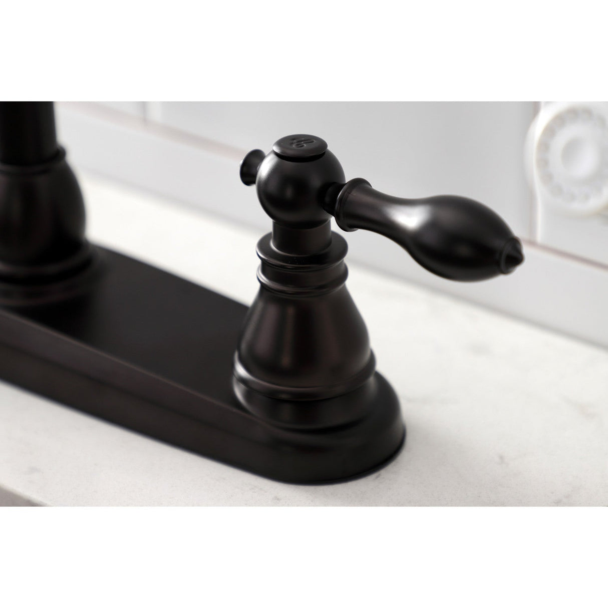 American Classic KB715ACL Two-Handle 4-Hole Deck Mount 8" Centerset Kitchen Faucet with Side Sprayer, Oil Rubbed Bronze