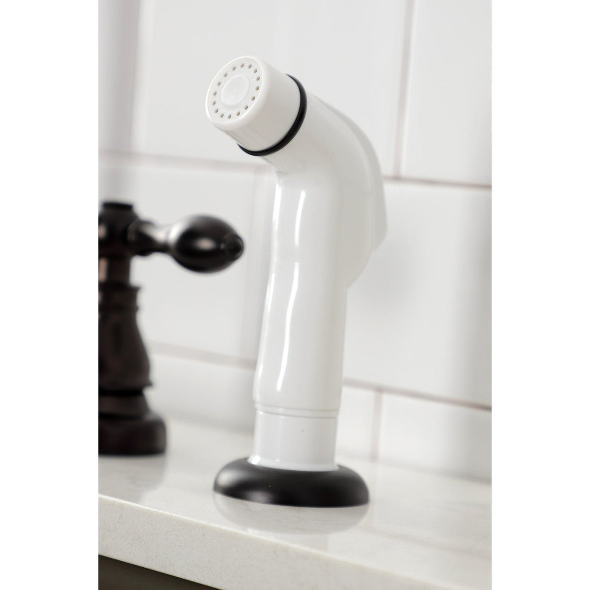 American Classic KB725ACL Two-Handle 4-Hole Deck Mount 8" Centerset Kitchen Faucet with Side Sprayer, Oil Rubbed Bronze