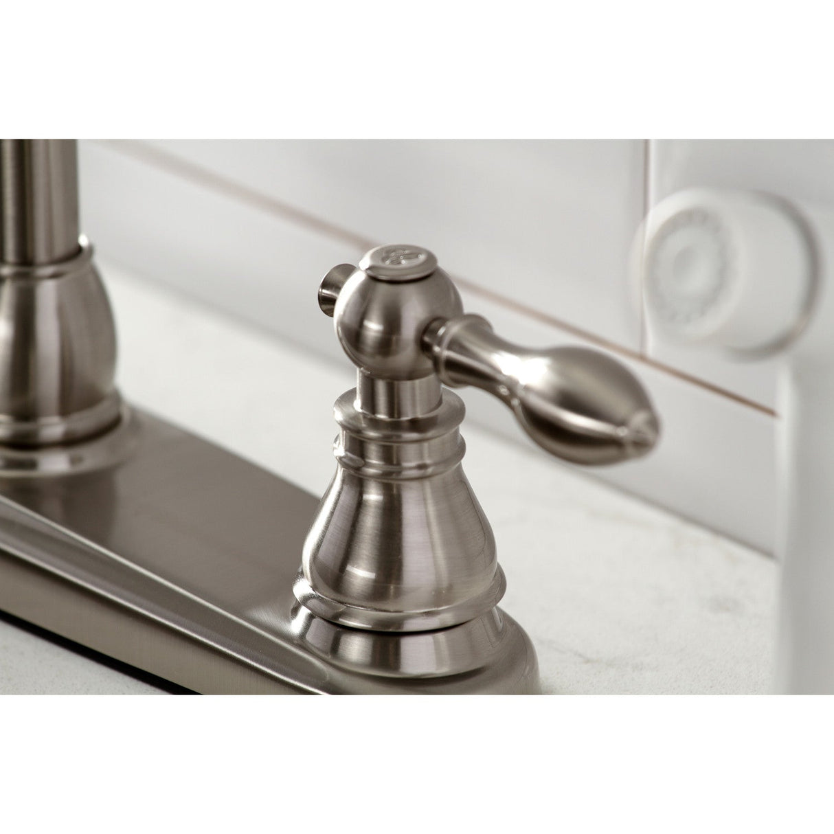 American Classic KB728ACL Two-Handle 4-Hole Deck Mount 8" Centerset Kitchen Faucet with Side Sprayer, Brushed Nickel