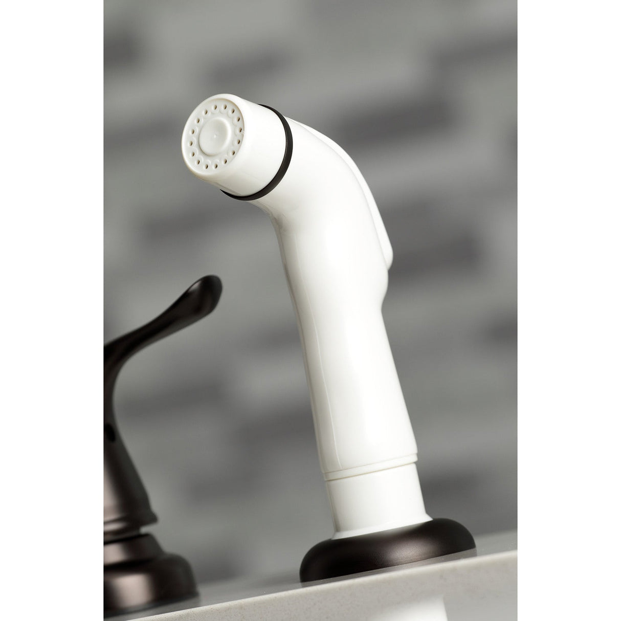 Yosemite KB795YL Two-Handle 4-Hole Deck Mount 8" Centerset Kitchen Faucet with Side Sprayer, Oil Rubbed Bronze