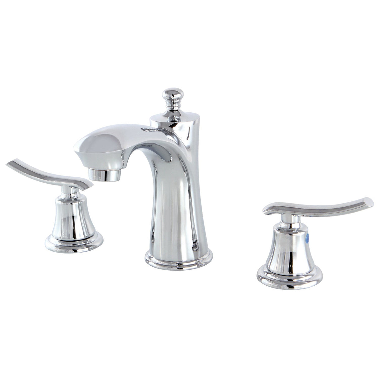 Jamestown KB7961JL Two-Handle 3-Hole Deck Mount Widespread Bathroom Faucet with Plastic Pop-Up, Polished Chrome