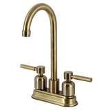 Concord KB8493DL Two-Handle 2-Hole Deck Mount Bar Faucet, Antique Brass