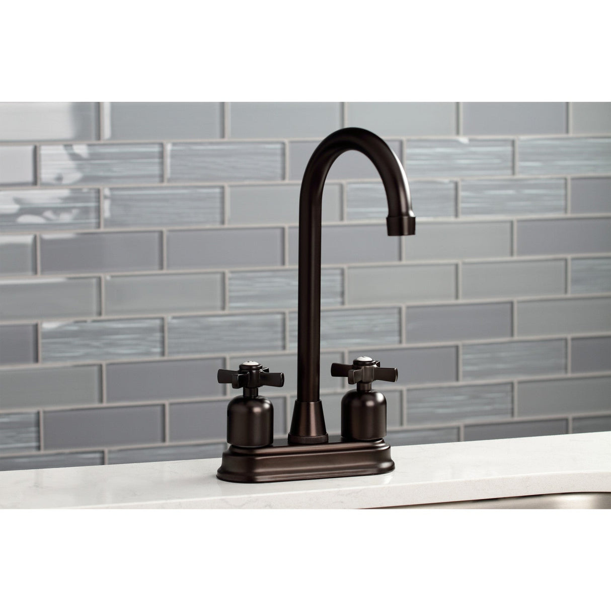 Millennium KB8495ZX Two-Handle 2-Hole Deck Mount Bar Faucet, Oil Rubbed Bronze