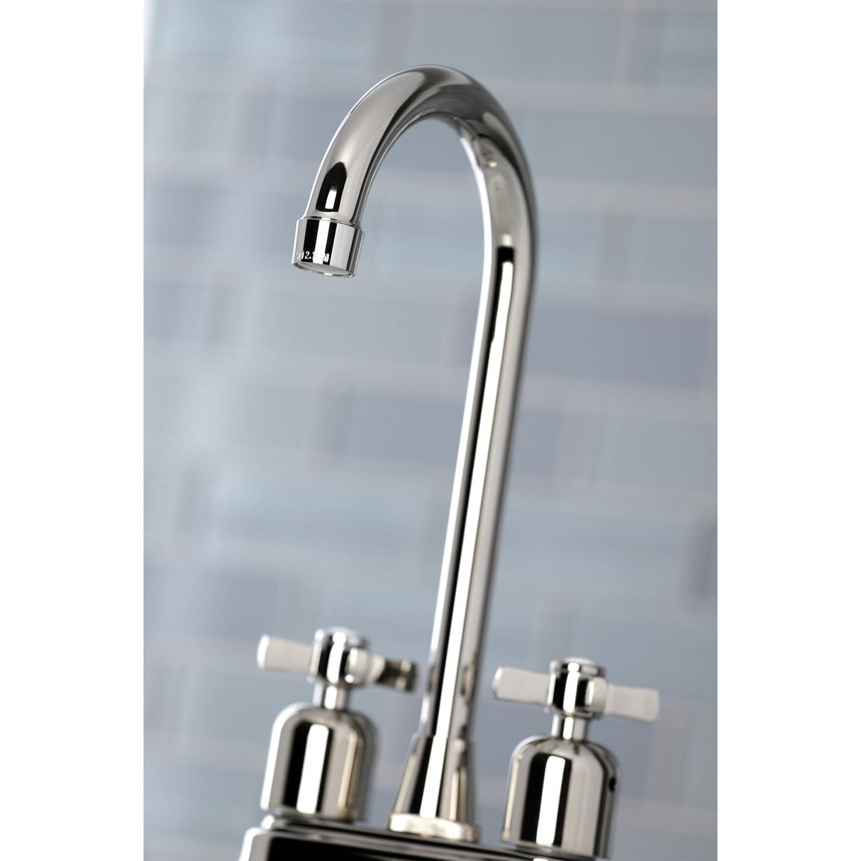 Millennium KB8496ZX Two-Handle 2-Hole Deck Mount Bar Faucet, Polished Nickel
