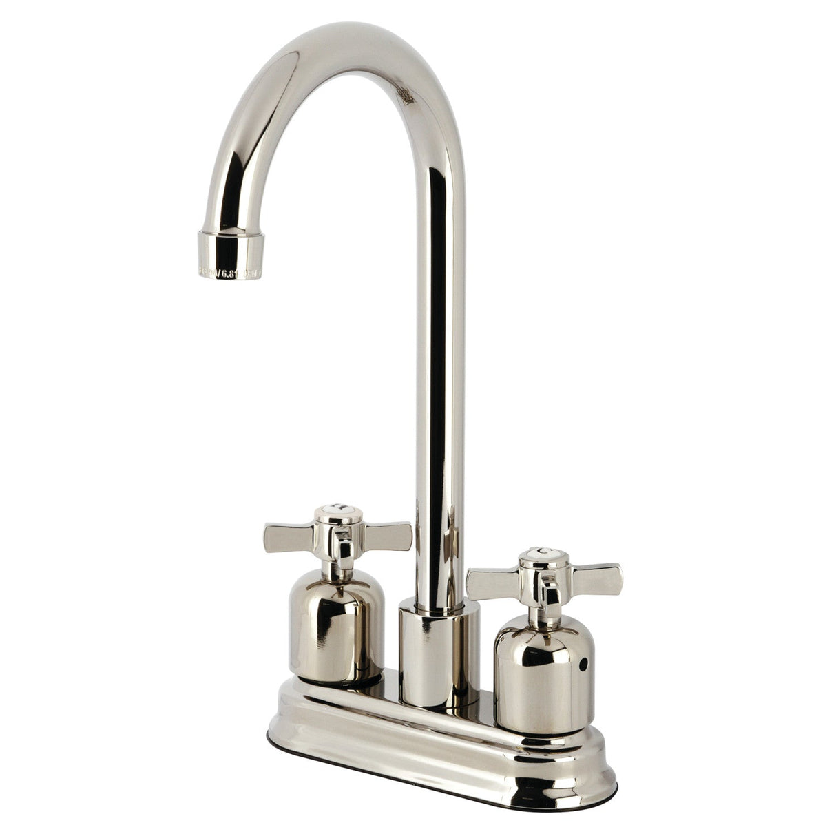 Millennium KB8496ZX Two-Handle 2-Hole Deck Mount Bar Faucet, Polished Nickel