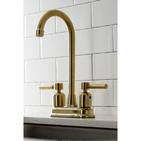 Concord KB8497DL Two-Handle 2-Hole Deck Mount Bar Faucet, Brushed Brass